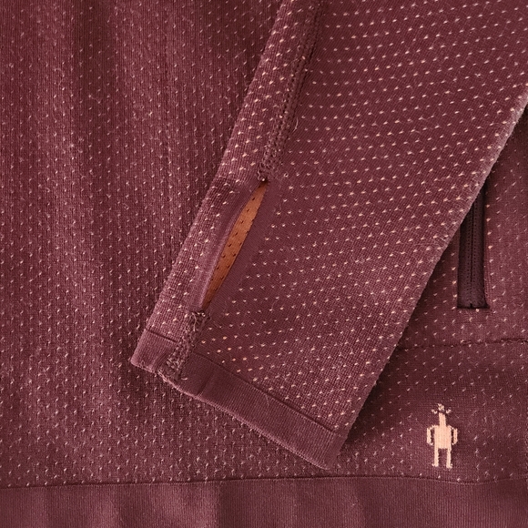 SMARTWOOL Women's Intraknit™ Merino Tech Pullover Hoodie burgundy orange XS - Picture 8 of 16